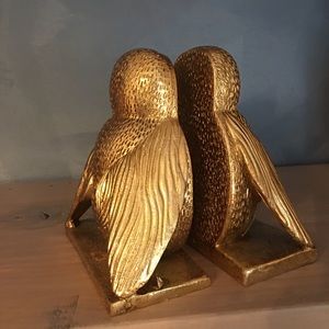 Gold Bee Bookends